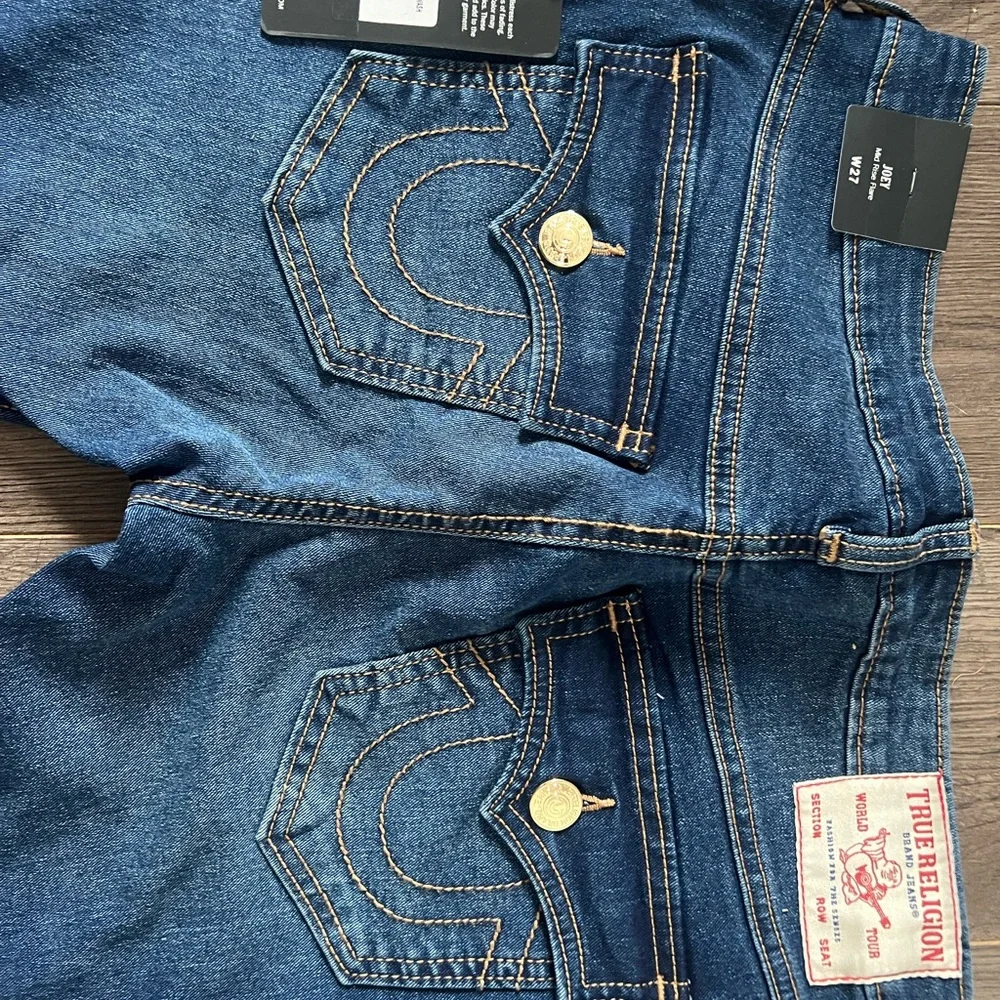 True Religion Dark Blue Flare Jeans - Picture 2 of 6